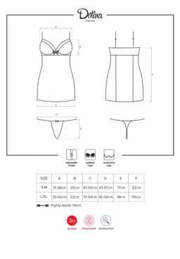 Košilka Dotina chemise - Obsessive černá 2