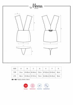 Košilka Merossa chemise - Obsessive černá 2