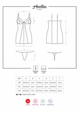 Košilka Heartina chemise - Obsessive červená 2