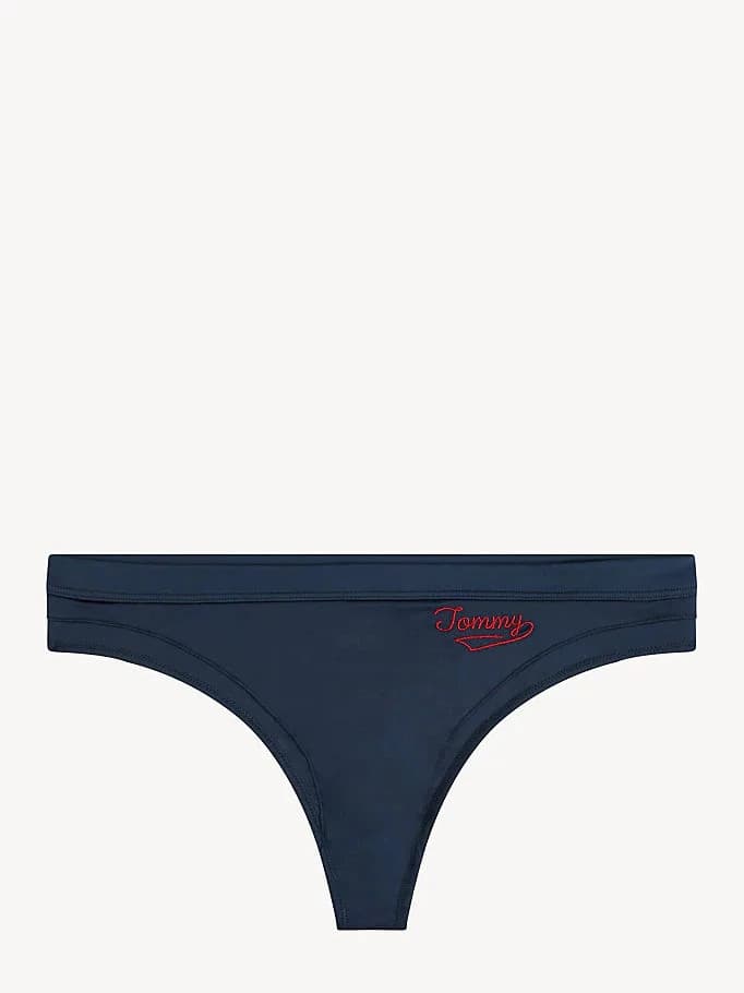Tanga UW0UW01867-416 modrá - Tommy Hilfiger tmavě modrá