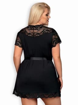 Elegantní župan 810 - PEI black XXL - Obsessive 2XL/3XL černá 4