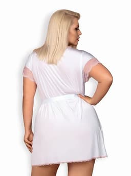 Elegantní župan Girlly peignoir XXL - Obsessive bílá 2