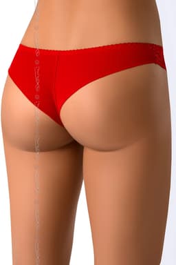 Dámské tanga V-7665 - Axami S-36 červená 3
