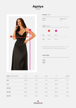 Výjimečné šaty Agatya dress - Obsessive S/M černá 2