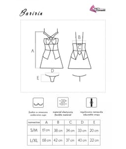 Romantická košilka Baririn - LivCo Corsetti černá 3