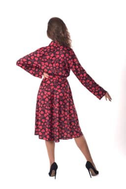 Elegantní župan Morgan One Robe - Anais černá/červená 2