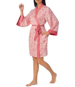 Dámský župan YI2122673 růžový s potiskem - DKNY 2