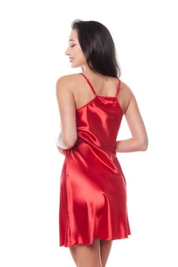 Saténová košilka Edith chemise red 3 - Anais červená 2