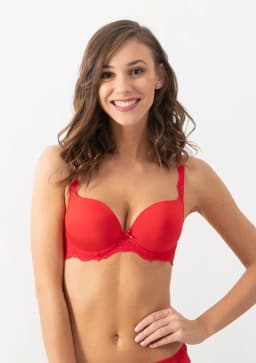 Dámská push up podprsenka LingaDore 1400-3 Červená 7