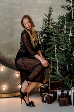 De Lafense 838 Eden negližé S-2XL černá 3