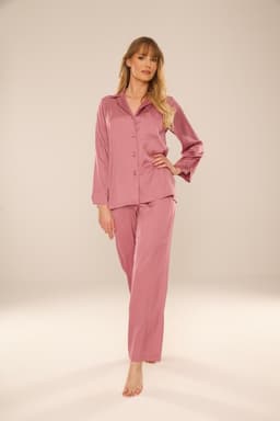 De Lafense 883 Cordelia pyžamo dlouhé/r M-2XL rozepínací cappuccino 12