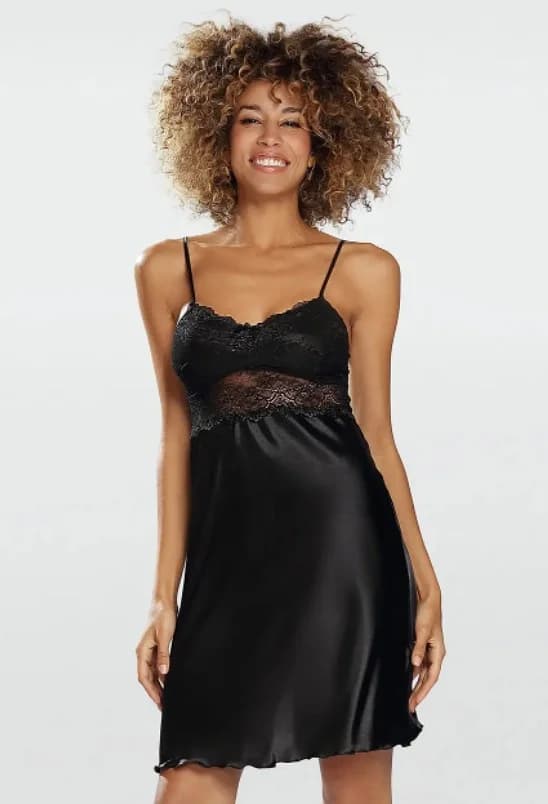 Dámská noční košilka model 17369905 S2XL - DKaren černá